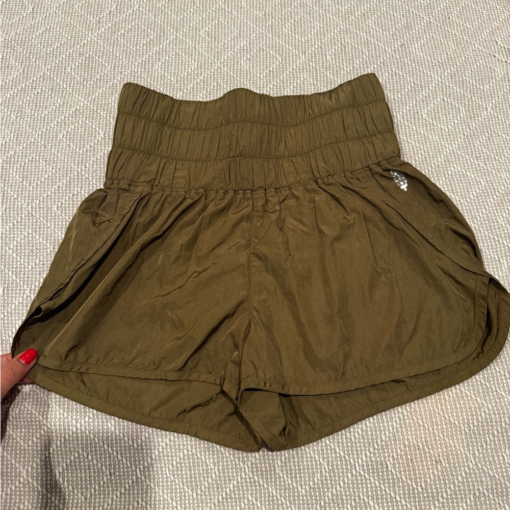 FP Movement by Free People Olive High-Waist Athletic Shorts